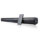 Docooler Soundbar BT 4.0 Kabelloser 3D Lautsprecher mit Subwoofer Fernbedienung für TV Multifunktionale Stereoanlage schwarz
