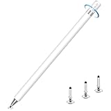 MEKO drehbarer Stift für Tablet Eingabestift Disc Touchscreen Touch Pen, universal Stylus Pen 100% kompatibel mit Apple iPhone iPad Surface Samsung Huawei und Anderen Touchscreen Tablets (Weiß)