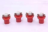 4x pinke high Power B8.5D SMD-LED Tachobeleuchtung Umbauset Plug and Play