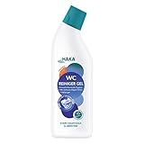 HAKA WC Reiniger Gel Orange I 740 ml I Effektiv Urinstein entfernen I Toilettenreiniger gegen Kalk & Schmutz mit natürlicher Milchsäure I Extra stark