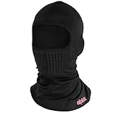 ALPIDEX Sturmhaube Motorrad Balaclava Nahtlos Atmungsaktiv Damen Herren Kinder Skimaske Schwarz, Größe:L/XL