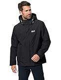 Jack Wolfskin Herren Arland 3in1 M 3-in-1-jacke Wasserdicht Winddicht Atmungsaktiv 3in1-jacke, schwarz, L