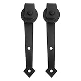 Hengda 6.6FT (200cm) Schiebetürbeschlag Set, Laufschienen für Schiebetür Hängeschiene Schiebetürsystem Laufschiene für Schiebetüren 35 bis 45 mm Dicke