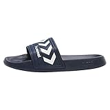 Hummel Unisex-Erwachsene Larsen Slipper Dusch- und Badeschuhe, Blau (Dress Blue/White), 44 EU