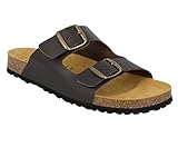 Lico Herren Bioline Man Hausschuhe Echtleder (Braun, Numeric_44)