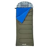 KingCamp Decken Schlafsack Forest Winter Camping XL Breit 100% Baumwolle -25°C 400 g/m² - Zipper R