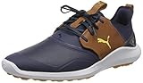 PUMA Herren Ignite Nxt Crafted Golfschuh, Peacoat Leder Braun Team Gold, 45 EU