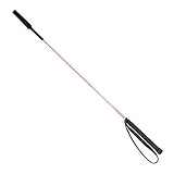 York Gerte Reitgerte mit Klatsche Kunststoffgerte 65cm Springgerte Springstock (rosa)