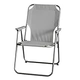 Wohaga® Campingstuhl 'Texel' mit Armlehnen, klappbar, Grau, Klappstuhl Faltstuhl Gartenstuhl Strandstuhl Anglerstuhl