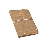 LÄSSIG Baby Windeltasche mit Wickelunterlage für unterwegs/Changing Pouch Dots curry, gelb
