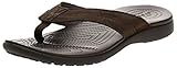 Crocs Herren Santa Cruz Leather Flip M Dusch- & Badeschuhe, Braun (Espresso/Espresso 22z), 48/49 EU