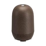 Amazon Basics – Ultraschall-Aromatherapie-Zerstäuber für ätherisches Öl, 100 ml, kaffeebraune Holzmaserung-Optik