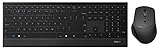 Rapoo 9500M kabelloses Tastatur-Maus-Set, Bluetooth und Wireless (2.4 GHz) via USB, mehrere Geräte verbinden, 1600 DPI, Aluminium-Design, DE-Layout, schwarz