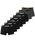 HEAD Men Boxershort 841001001 Basic Boxer 8er Pack, 6x Black 2x Dark Shadow, M