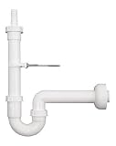 Geräte Geruchsverschluss | Kunststoff-Siphon | Geruchsverschluss für Waschmaschine | Spülmaschine | 50 x 20-24 mm