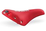 Selle Montegrappa FAHRRADSATTEL Mountainbike MTB SINGLESPEED Leder Vintage Sattel Canard SK 031 rot - Made in Italy