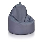 Ecopuf Yoko Pouf Puf Bag Hochsitz Wraparound und Soft Polyester Wasserdichter Outdoor Seat Dim 75x70 cm Full Double Pouffe Scharnier und Griff bereits mit Polystyrolperlen gepolstert.