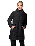 Jack Wolfskin Damen Maryland Coat Steppmantel Winddicht Wasserabweisend Atmungsaktiv Mantel, schwarz, L