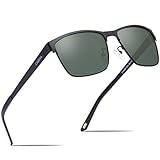 Carfia Polarisierte Herren Sonnenbrille Metallrahmen UV 400 Fahrerbrille Sportbrille Kategorie 3