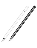 kimcrown Eingabestifte, Disc Stylus Pen Präzision Touchscreen Stift kompatibel für iPad, iPhone, Samsung Galaxy, Android Handy und Tablets (Schwarz+Weiß)