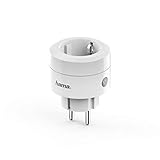 Hama WLAN Steckdose Basic (smarte Steckdose ohne Hub/Gateway, WiFi Steckdose zur App- und Sprachsteuerung von z.B. Leselampe, Ventilator, ferngesteuert via Alexa/Google Assistant, 2.300W, 10A) weiß
