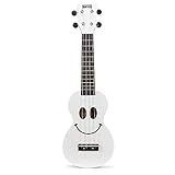 Mahalo Smiley Series - Sopran Ukulele - White, U/SMILE WT