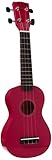 Korala UKS-30-RD Sopran-Ukulele mit Gitarre-Mechaniken, inkl. Tasche rot