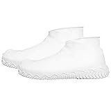 95sCloud Fahrrad Regenschutz Wasserdichte Regenüberschuhe Überschuhe Schuhüberzieher, Silikon Outdoor Wiederverwendbare und rutschfeste Überschuhe Schuhe für Männer und Frauen (Klar, M)