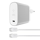 Belkin Universal-USB-C-Netzladegerät (45 Watt, mit 1,8m USB-C-/USB-C-Kabel, 3A, Power Delivery, geeignet für USB-C fähige Smartphones, Tablets und Ultrabooks) silber
