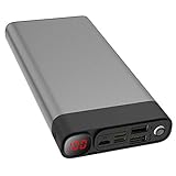 Externer Akku 30000mAh Powerbanks Mobiles Portable Ladegerät Die kann Nicht nur Ihr Handy Aufladen sondern sie ist auch kompatibel mit Spielkonsole(Bitte reißen Sie die Schutzfolie ab)(Grau_30000mAh)