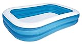 Bestway Family Pool, Pool rechteckig für Kinder, leicht aufbaubar, blau, 262 x 175 x 51 cm