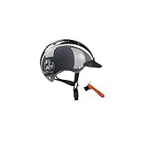 Casco Kinder Reithelm NORI Hufeisen schwarz/grau XS (50-52cm) + Hufkratzer Reiterladen24