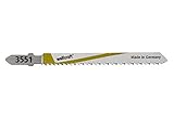 Wolfcraft Stichsägeblatt T-Schaft, HCS, für Holz, Sauberer feiner Schnitt, 5 Stück, 2653000