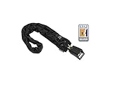 Hiplok Kettenschloss Homie Silver Fahrradschloss, Schwarz, 1.2m Locking Length