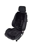 Leibersperger Felle Lammfell Sitzbezug Sitzschoner Autositzauflage Autositzbezug Merino Grau Premium 36 cm x 138 cm (Schiefer)