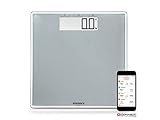 Soehnle Digitale Personenwaage Style Sense Connect 100 mit Bluetooth® und App-Anbindung, Waage mit großer LCD-Anzeige, Personenwaage für max. 180 kg