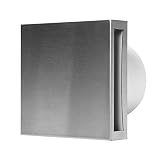 Ø 100mm Bad-Lüfter mit Feuchtesensor und Timer - Edelstahl front - Leise Ventilator