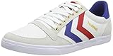 hummel Unisex-Erwachsene Slimmer Stadil Low Sneaker, Weiß (White/Blue/Red/Gum), 44 EU (9.5 UK)