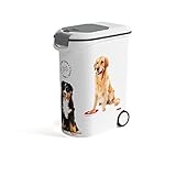 Curver Love Pets Dogs Pet-Futter-Container Futtercontainer Behälter Futterbehälter Futtertonne (Hund, 20kg)