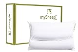 mySheepi Home 80 x 40 cm ergonomisches Kopfkissen / HWS Nackenstützkissen mit beweglicher Nackenrolle - allergikerfreundliche Medlinefüllung Premium - individuell anpassbar