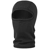 Lipodo Sturmhaube Damen/Herren - Skimaske aus Baumwolle - Schlupfmütze Thermoaktiv - Balaclava Winter - Wintermütze schwarz One Size