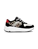 D. Franklin Damen Five Stars Sneaker, Leopard Schwarz, 36 EU