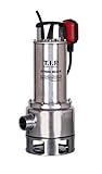T.I.P. 30072 Schmutzwasser Tauchpumpe Edelstahl Extrema 300/10 Pro mit Edelstahllaufrad, bis 19.500 l/h Fördermenge