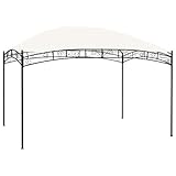 vidaXL Gartenpavillon 4x3 m Cremeweiß 180 g/m²