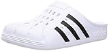 adidas Adilette Clog, Unisex-Sandalen für Erwachsene, Weiß - Mehrfarbig, (Ftwbla Negbás Ftwbla) - Größe: 48 2/3 EU