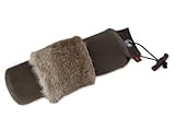 Firedog Dummy mit Kaninchen-Fell 1000 g Khaki - mit Kaninchenfellring