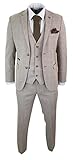 Paul Andrew Herrenanzug 3 Teilig Beige Vintage Retro Klassisch Tweed Design