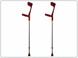 Unterarmgehstützen, rot Unterarmgehstütze 1 Paar (links und rechts) Leichtmetall (sehr leicht)