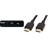 TechniSat HD-S 221 - digital HD Satelliten Receiver (Sat DVB-S/S2, HDTV, HDMI, USB Mediaplayer) schwarz & Amazon Basics – Hochgeschwindigkeitskabel, Ultra HD HDMI 2.0, mit Audio Return Channel, 3 m
