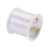 PandaHall Elite 130 mt/Rolle 0,2mm Klar Nylon Draht Nylonfaden Angelschnur Draht für Handwerk Armband Schmuck Machen